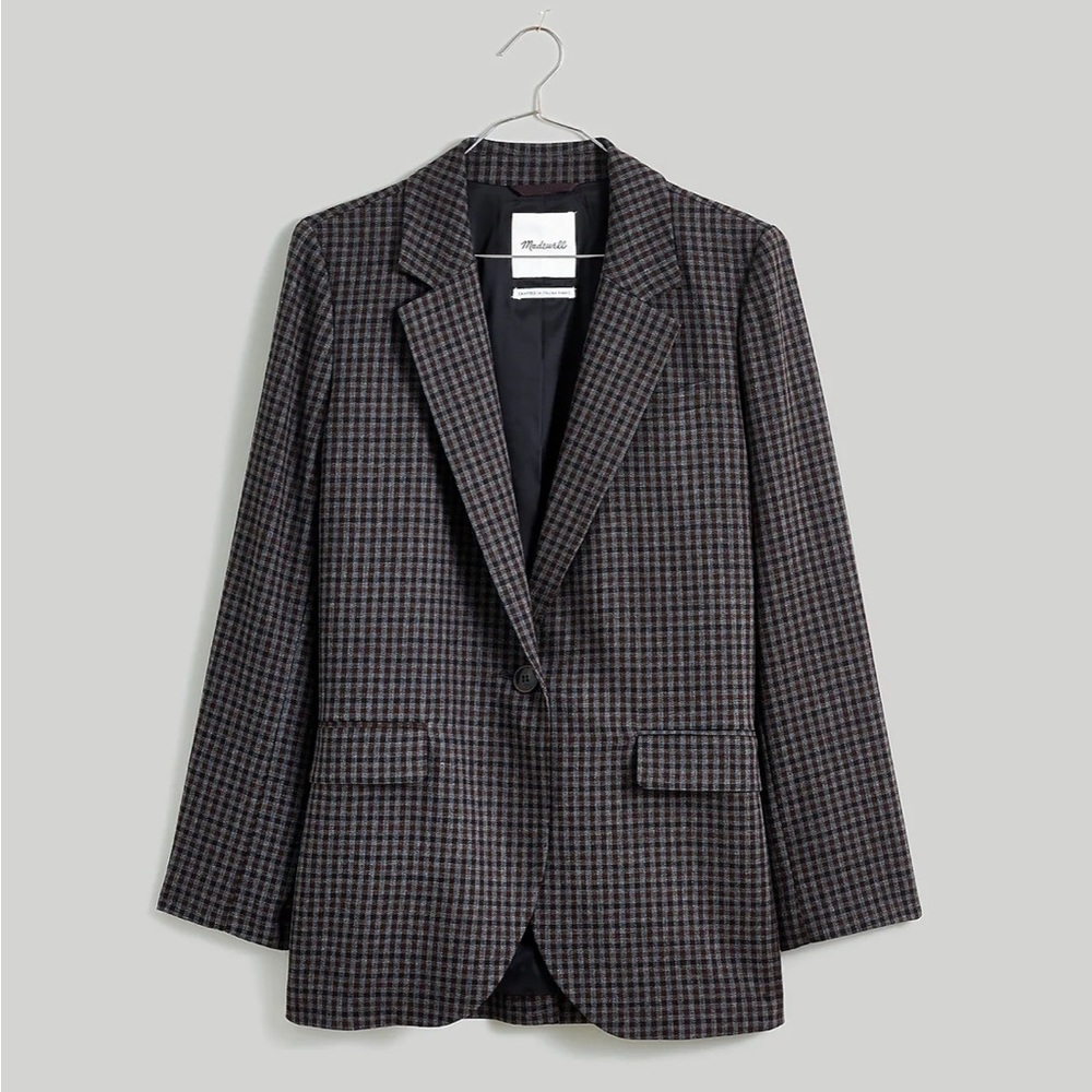 Madewell The Larsen Blazer in Plaid - Grammar Micro Check